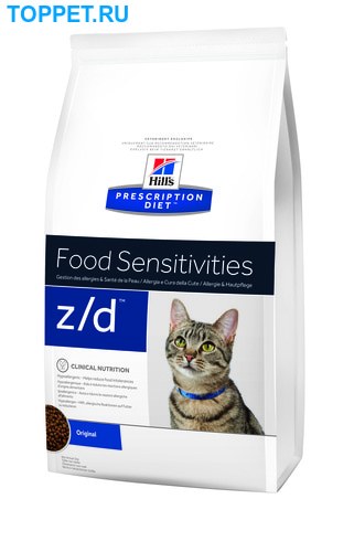 HILL'S Диета для кошек Z/D лечение острых пищевых аллергий 2кг (фото, вид 1)