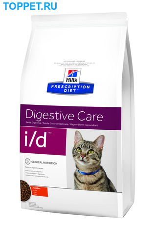 HILL'S Диета для кошек I/D лечение ЖКТ сух. (фото, вид 1)