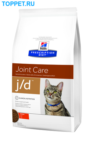 HILL'S Диета для кошек J/D лечение заболеваний суставов сух.2кг (фото, вид 1)