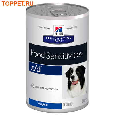 HILL'S Консервы Диета для собак Z/D лечение острых пищевых аллергий 370г (фото, вид 1)
