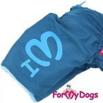 ForMyDogs Комбинезон-дождевик для собак синий, модель для мальчиков, размер 10 (фото, вид 1)