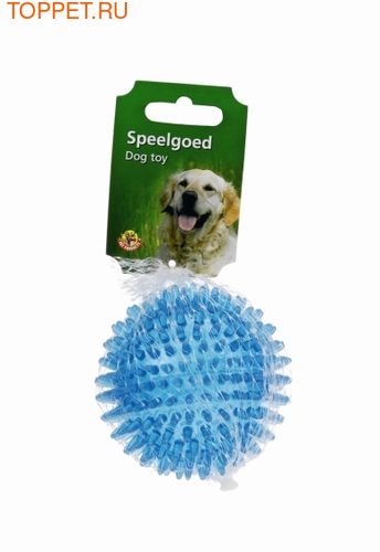 Beeztees Игрушка для собак Мяч игольчатый голубой 8см (фото, вид 1)