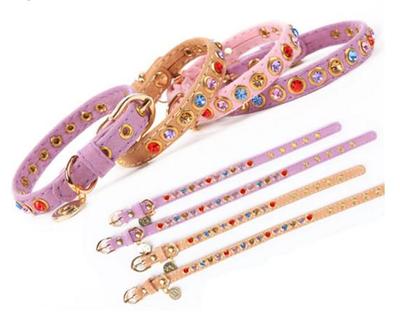ForMyDogs Ошейник для собак розовый велюр с разноцветными кристаллами, размер 1*20-25см (вид 1) ForMyDogs Ошейник для собак розовый велюр с разноцветными кристаллами, размер 1*20-25см (фото, вид 1)