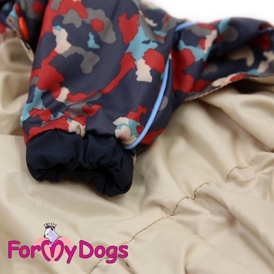 ForMyDogs Дождевик для собак красный, модель для мальчиков, размер №8 (фото, вид 1)