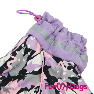 ForMyDogs Дождевик для собак сиреневый, модель для девочек, размер №22 (фото, вид 1)