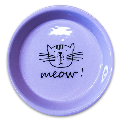 КерамикАрт Миска керамическая для кошек MEOW! 200 мл (фото, вид 1)