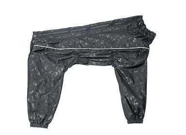 Osso Fashion Дождевик для крупных собак, модель для девочки, черный 55, длина 63-64см (фото, вид 2)