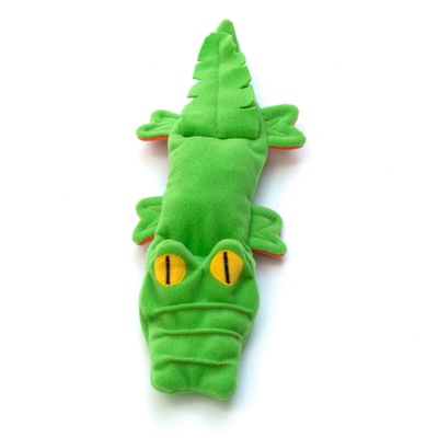 Osso Fashion Игрушка для собак из флиса Крокодил с "неубиваемой" пищалкой 38,0х 8,0 см (фото, вид 1)