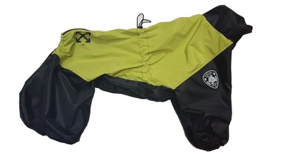 LifeDog Дождевик для больших пород собак, желтый/черный, размер 4XL, спина 55см (фото, вид 1)