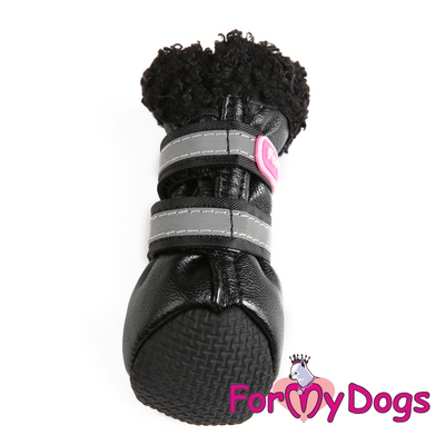 ForMyDogs Ботиночки зимние для собак, черные, размер №0 (фото, вид 1)