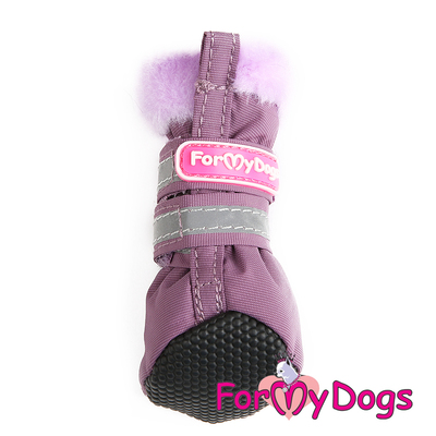 ForMyDogs Сапоги для собак из нейлона, фиолетовые, размер №1, №2 (фото, вид 2)