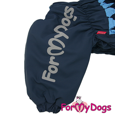ForMyDogs Комбинезон для собак синий для мальчиков, размер С2, С3 (фото, вид 1)