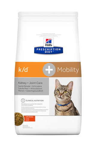HILL'S Диета для кошек K/D+Mobility лечение заболеваний почек + суставы 2кг