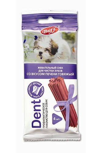 ТИТБИТ Жевательный снек DENT для мелких собак со вкусом печени говяжьей 4шт ТИТБИТ Жевательный снек DENT для мелких собак со вкусом печени говяжьей 4шт