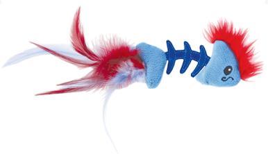 Petstages Игрушка для кошек Play Fish Bone голубая, 11х4х2см (фото)