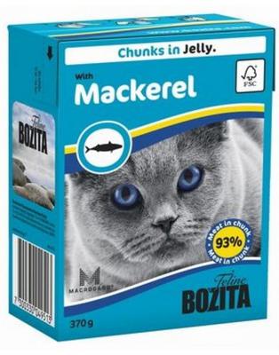 Bozita Консервы для кошек кусочки в желе Скумбрия 370г