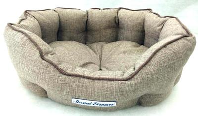 Бобровый дворик Лежак «СЛАДКИЙ СОН» Рогожка Овальный с бортиком с кантом Бобровый дворик Лежак «СЛАДКИЙ СОН» Рогожка Овальный с бортиком с кантом (фото)