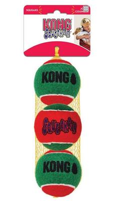 Kong Holiday игрушка для собак Теннисный мячик 3 шт. средние 6 см