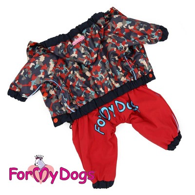 ForMyDogs Дождевик для собак красный, модель для мальчиков, размер №8 (фото)