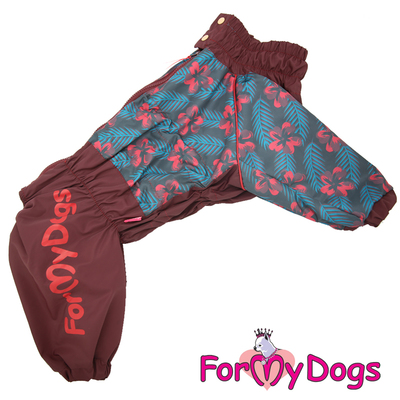 ForMyDogs Дождевик для больших собак, вишневый, модель для девочки, размер С2 (фото)