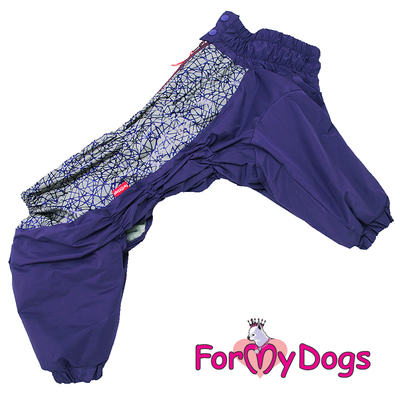 ForMyDogs Комбинезон для крупных собак фиолетовый, размер С3, модель для мальчиков (фото)