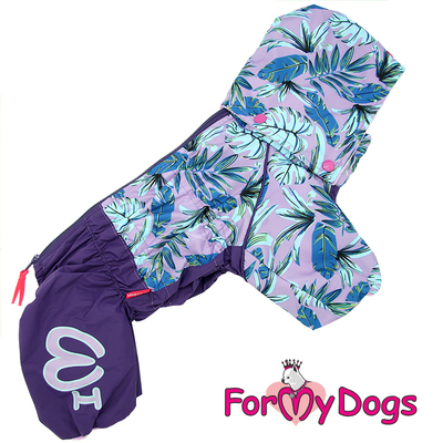 ForMyDogs Комбинезон для собак сиреневый, модель для девочек, размер 14, 22