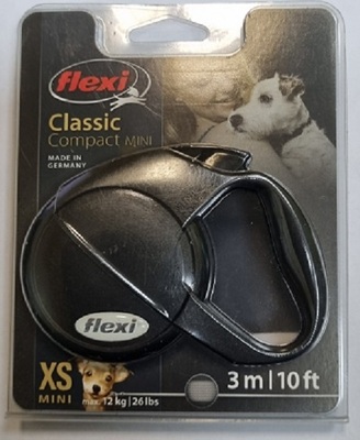 Flexi Рулетка mini Compact черная 3m для собак до 12 кг. Flexi Рулетка mini Compact черная 3m для собак до 12 кг.