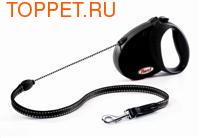 Flexi Рулетка Comfort 5m черная для маленьких собак весом примерно до 12 кг Flexi Рулетка Comfort 5m черная для маленьких собак весом примерно до 12 кг
