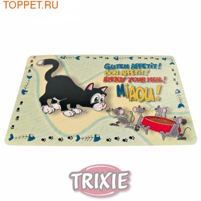 TRIXIE Коврик под миску "Кошка" 44х28см TRIXIE Коврик под миску "Кошка" 44х28см