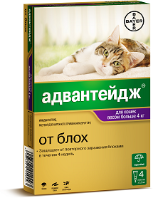 Bayer АДВАНТЕЙДЖ 80К капли от блох для кошек свыше 4 кг