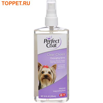 8 in 1 Perfect Coat Clear Choice Detangling Grooming Spray -    , 296 