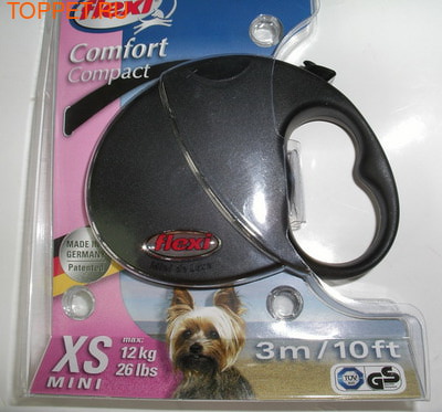 Flexi Рулетка Comfort Compact Mini 3m черный для собак весом до 12 кг