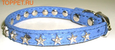 ForMyDogs Ошейник для собак серия &quot;STAR&quot; голубой, размер 1,0х21см