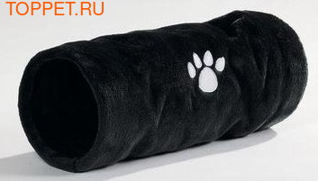 Beeztees Туннель для кошек Crispy плюшевый черный 22х60см