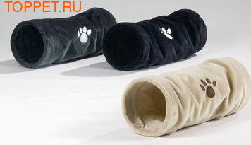 Beeztees Туннель для кошек Crispy плюшевый бежевый 22х60см