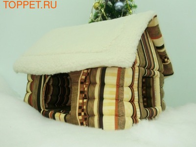 Бобровый дворик Домик для собак Избушка Зимняя сказка, размер 62х52х47см
