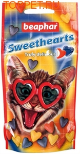 Beaphar Sweethearts для кошек Сердечки со вкусом курицы 150шт