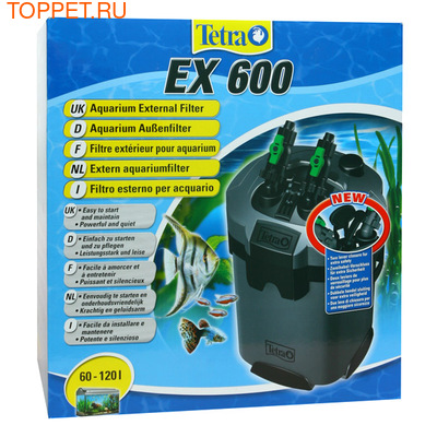 Tetra Внешний фильтр Tetratec EX600 для аквариумов до 120 л, 600л/ч Tetra Внешний фильтр Tetratec EX600 для аквариумов до 120 л, 600л/ч