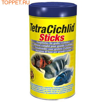 Tetra Cichlid Sticks Корм для цихлид и крупных декоративных рыб, палочки 250мл