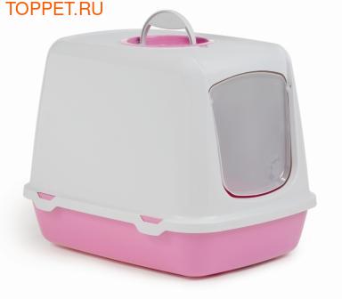Beeztees Oscar Туалет-домик для кошек розовый, размер 50*37*39см