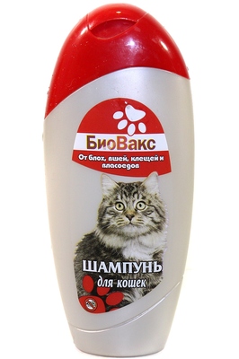 БиоВакс Шампунь для кошек от блох, вшей, клещей и власоедов 250мл БиоВакс Шампунь для кошек от блох, вшей, клещей и власоедов 250мл