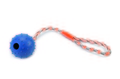 Beeztees Игрушка для собак "Мячик с колокольчиком" на верёвке 30см, литая резина