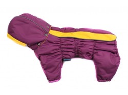 ZooAvtoritet Комбинезон для собак Дутик, фиолетовый/желтый, флис Мембрана, размер XL