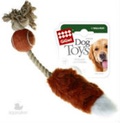 GiGwi Игрушка для собак Мячик с лисьим хвостом и пищалкой