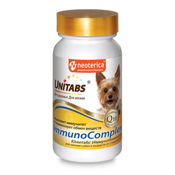 Unitabs ImmunoComplex с Q10 Витамины для собак мелких пород 100таб