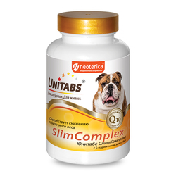 Unitabs SlimComplex с Q10 Витамины для собак для укрепления иммунитета 100таб