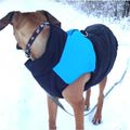 Al1 Куртка для крупных собак, черно/голубая, размер 6XL, 7XL