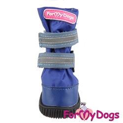 ForMyDogs Сапоги для крупных собак из водоотталкивающей двухслойной ткани с усиленной защитой от воды, цвет синий, размер №8