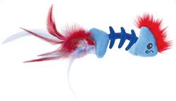 Petstages Игрушка для кошек Play Fish Bone голубая, 11х4х2см