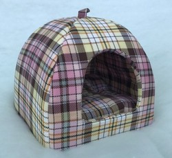 Бобровый дворик Лежак Домик для собак и кошек, розовая клетка